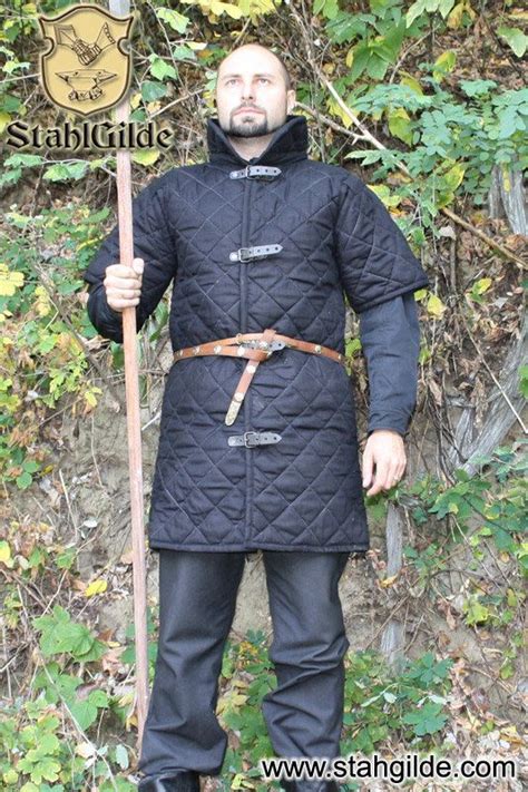 Medieval Celtic Viking Armor Padded Gambeson Short Sleeves Buckles On