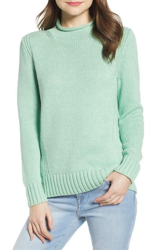 Jcrew 1988 Roll Neck Cotton Sweater Nordstrom Cotton Sweater Sweaters Roll Neck Sweater