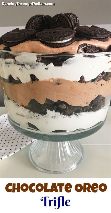 Chocolate Oreo Trifle Trifle Bowl Recipes Trifle Recipe Punch Bowl