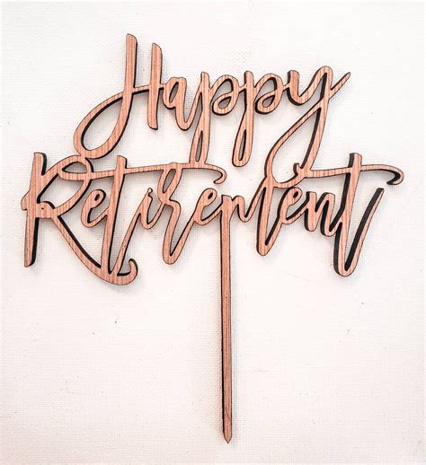 Happy Retirement Cake Topper - Etsy