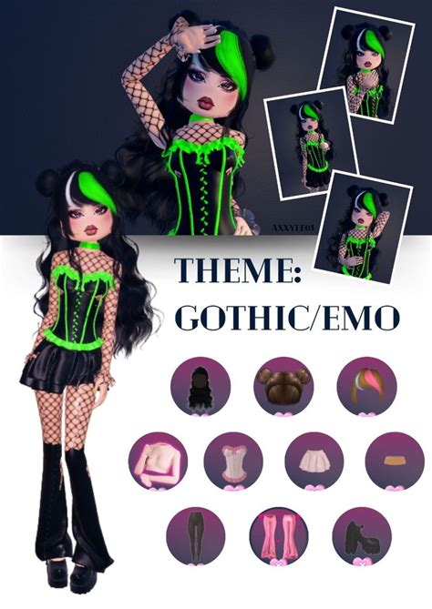 ROBLOX DRESS TO IMPRESS GOTHIC OR EMO En 2024 Tenue