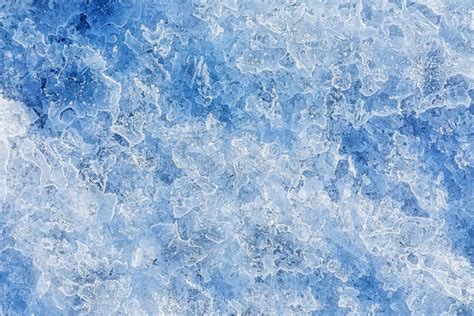 Texture Of Ice On The Frozen Lake Blue Color Background Stock Image