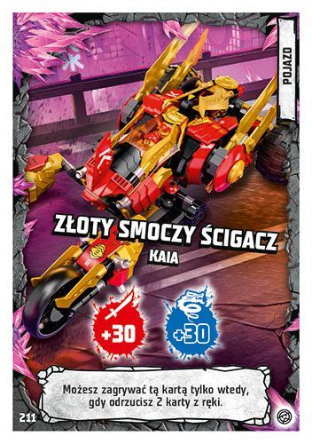 LEGO NINJAGO TCG8 Nr 211 Złoty smoczy ścigacz Kaia Kultowy pl