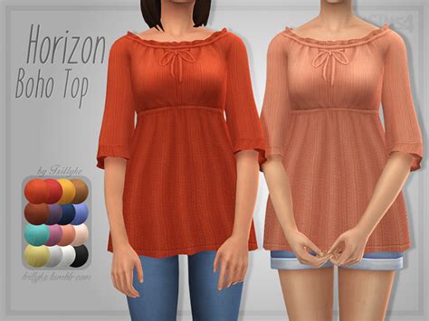 Sims 4 Cc Best Maxis Match Girls Tops All Free Fandomspot