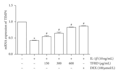 Inhibition Of MMP 3 And MMP 13 And Promotion Of TIMP 4 MRNA Expression