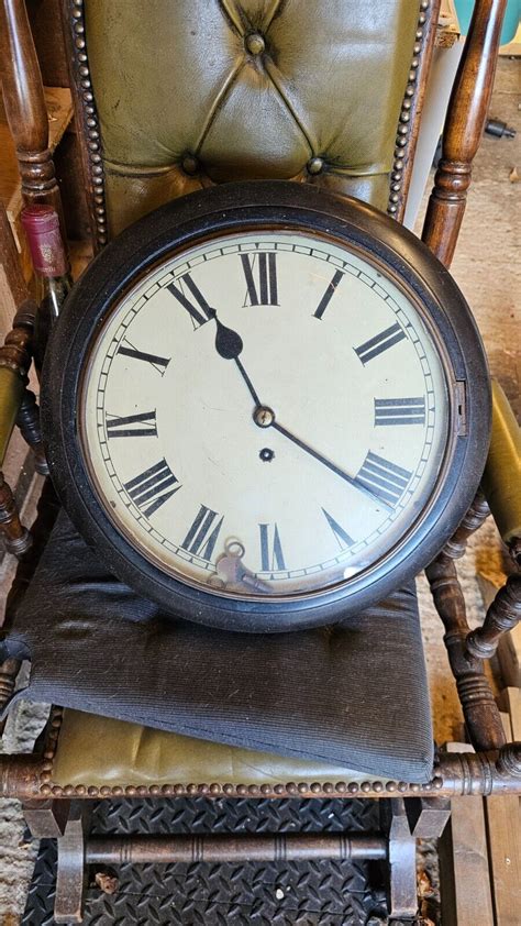 Antique Wind Up Wall Clock Ebay