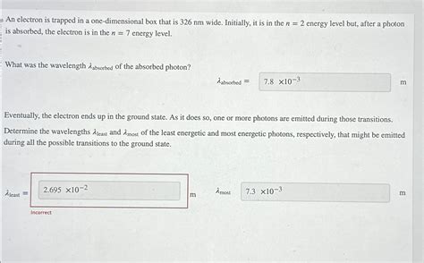 Solved An Electron Is Trapped In A One Dimensional Box That Chegg