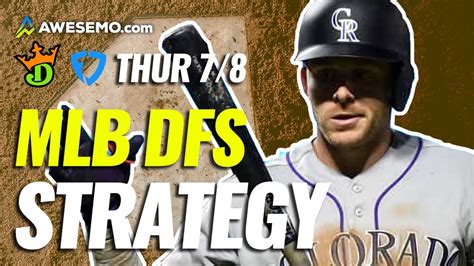 MLB DFS Strategy Show Daily Fantasy Baseball Picks For DraftKings