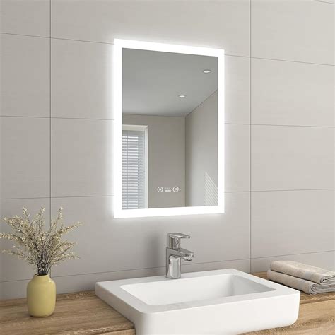 EMKE Bathroom LED Mirror With Motion Sensor Switch Illuminated