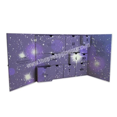 Custom Advent Calendar Empty Luxury Cardboard Paper Gift Beauty