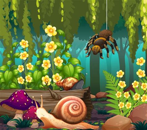 Premium Vector Background Scene With Nature Theme