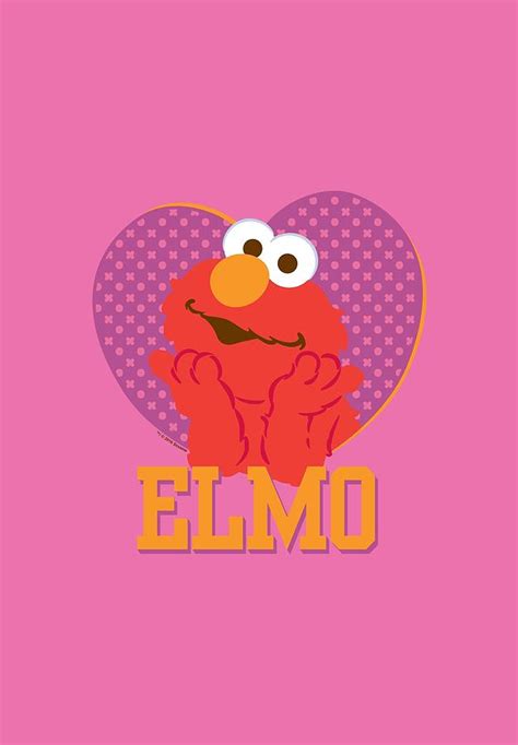 Sesame Street Patterned Elmo Heart Digital Art By Brand A