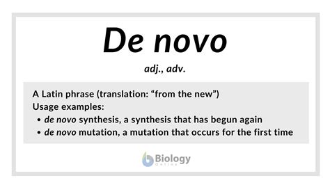 De Novo Definition And Examples Biology Online