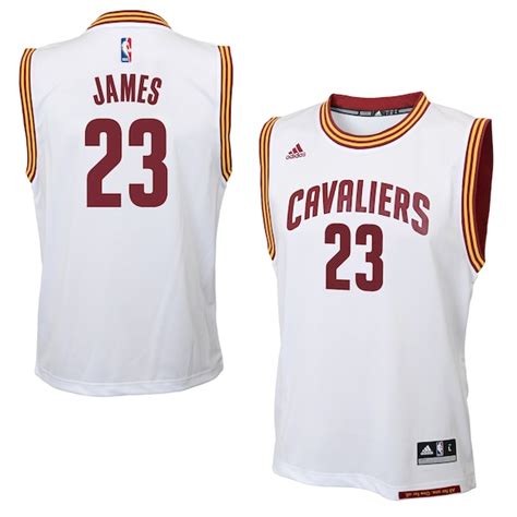 Youth Cleveland Cavaliers LeBron James adidas White Replica Home Jersey ...