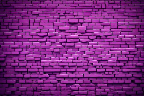 Premium AI Image | Purple brick wall texture background