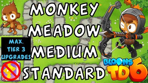 Bloons TD 6 Monkey Meadow Medium Standard Max Tier 3 Upgrade No MK