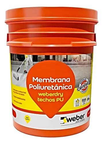 Weber Weberdry Techos PU Membrana Liquida Poliuretano X 20kg Color Teja