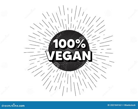 Percent Vegan Organic Bio Food Sign Vector Stock Vector