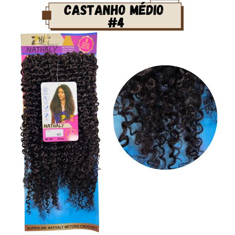 Cabelo Nathaly Organico Cacheado Fibra Premium Crochet Braids Mechas