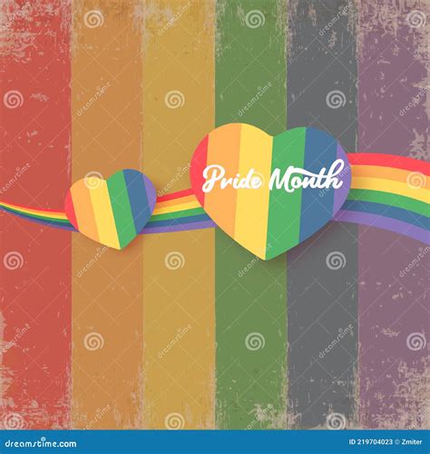 Happy Pride Monat Banner Mit Herz Und Stolz Farbe Flagge Isoliert Auf