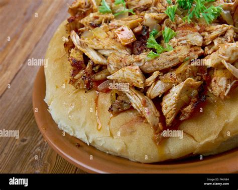 Musakhan Jordanian And Palestinian Dish Roasted Chicken Baked With