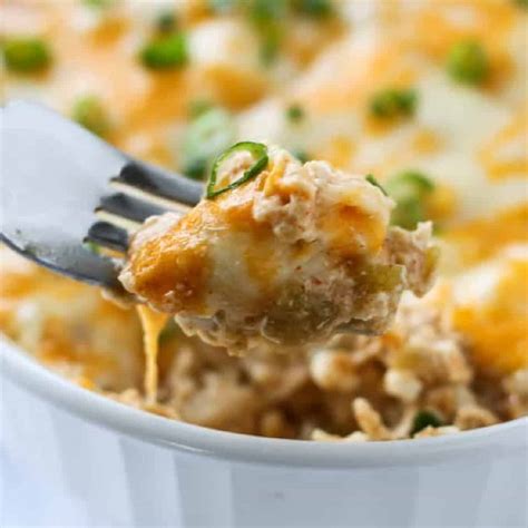 Chicken Green Chili Casserole 30 Min Low Carb Recipe Whole Lotta Yum