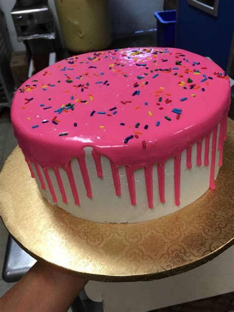 Hot Pink Drip Cake