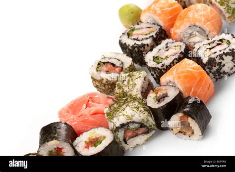 Different types of sushi Stock Photo - Alamy