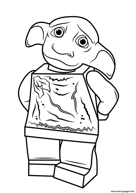 Lego Harry Potter Dobby Coloring page Printable