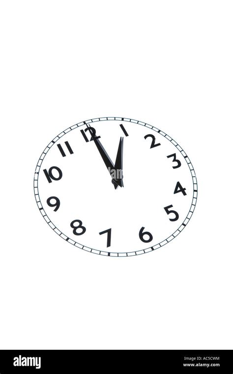 Clock face showing time 1 One o clock 0100 1300 hrs Stock Photo - Alamy