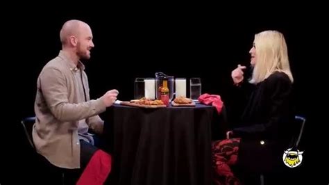 Margot Robbie Pushes Her Limits While Eating Spicy Wings Hot Ones نماشا