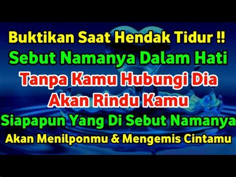 Sebut Namanya X Buat Dia Rindu Setengah Mati Setiap Detik Tak Akan