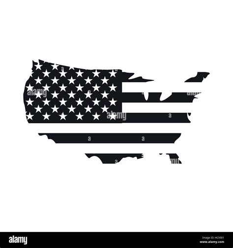 USA map flag icon Stock Vector Image & Art - Alamy