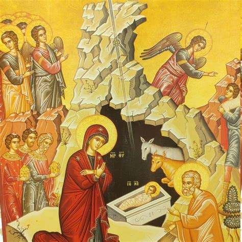 The Birth Of Jesus Christ Orthodox Icon Religious Icon Etsy