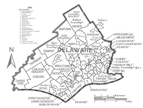 Pennsylvania County Map With Townships