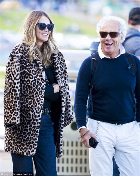 Elle Macpherson Sports Leopard Print Coat As She Steps Out With Gilles