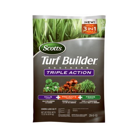 Scotts 26007b Turf Builder Southern Triple Action Fertilizer Bag Granular 29 0 10 N P K Ratio