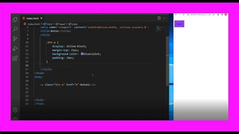 Como Crear Un Boton En Html Con Visual Studio Code Youtube