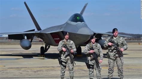 U S F 22s In Show Of Force Over Korea Cnnpolitics