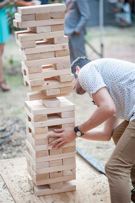 Giant Jenga Game For A Reception Entertainment Idea Vivian Lin