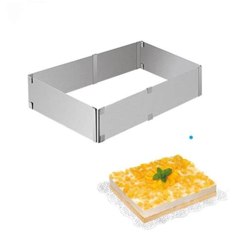 Adjustable Cake Ring Mold Stainless Steel Square Rectangular Mousse