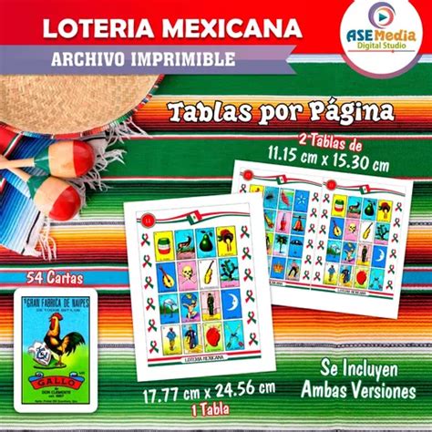 Loteria Mexicana Para Imprimir Archivo Tablas X M En