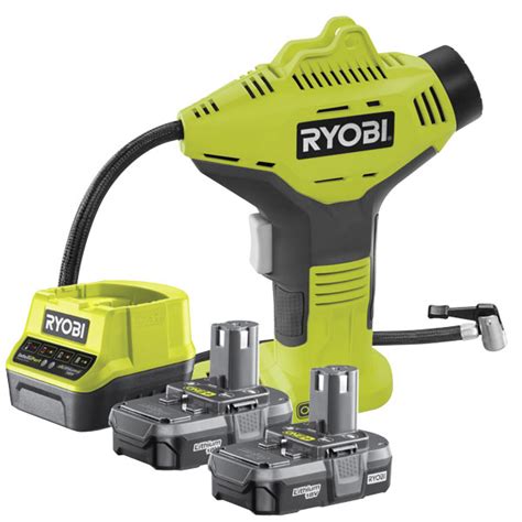 Ryobi 18v Inflator Kit One Plus C W R18PI 0 1 X 2 0Ah Battery Charger