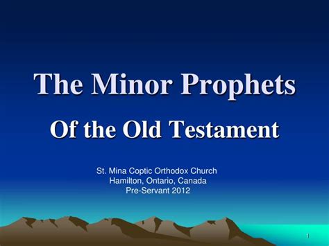 Ppt The Minor Prophets Powerpoint Presentation Free Download Id 5553845