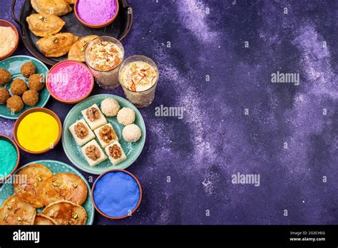 Traditional Indian Holi festival food Stock Photo - Alamy