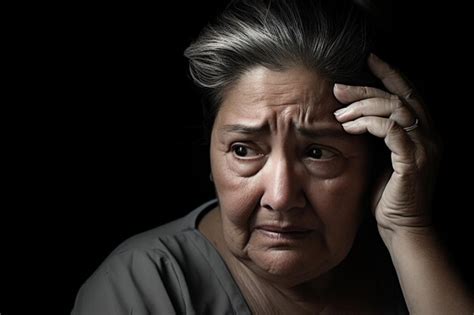 Mujer Enferma Con Síntomas De La Enfermedad De Alzheimer Foto Premium