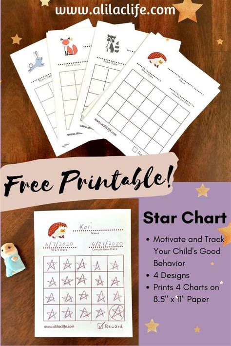 Star Chart Tracker Sheet For Kids Free Printable A Lilac Life