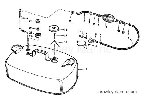 FUEL TANK GROUP 1968 Evinrude Outboards 5 5802E Crowley Marine