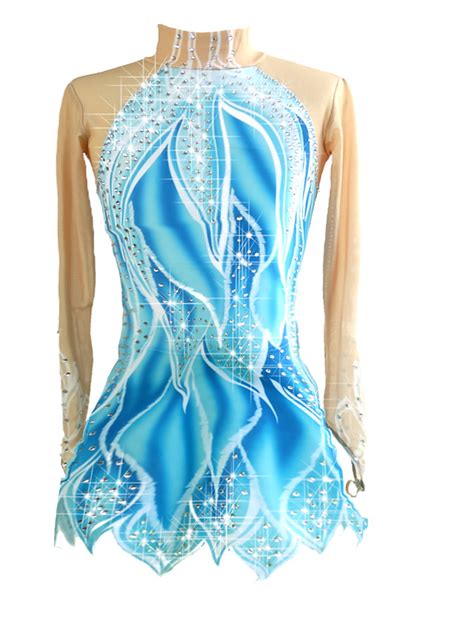 Figure Skating Dress Women S Girls Ice Skating Dress Blue White