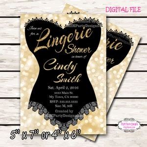 Lingerie Shower Invitation Something Sexy Sweet Chalkboard Custom
